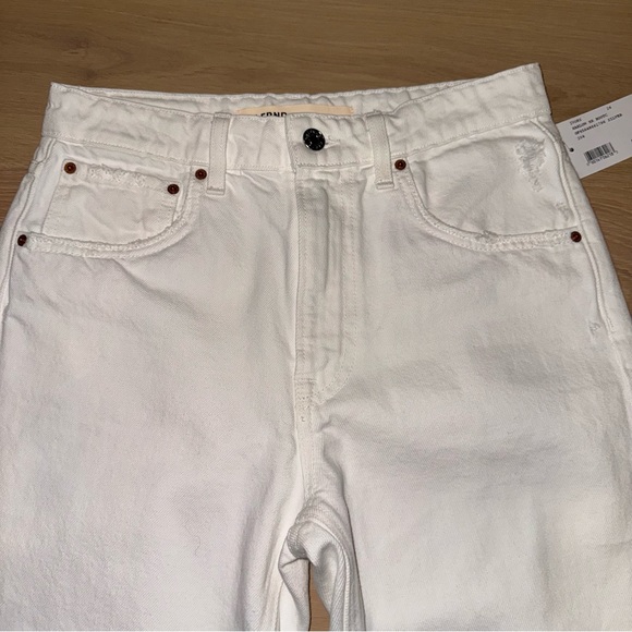 GRLFRND Harlow High-Rise Bootcut Slit Jeans Ivory Silver Strand 26 - Picture 16 of 16